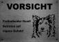 Preview: Edelstahl Warnschild Sheltie VORSICHT Freilaufender Hund! Betreten auf eigene Gefahr!